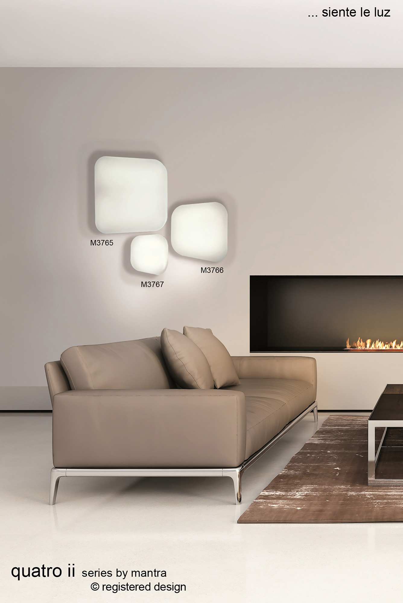 Quatro Wall Lights Mantra Fusion Flush Wall Lights